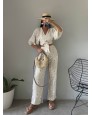Fresco Linen Suit / Nakışlı Bej Keten Takım Fresco Linen Suit / Nakışlı Bej Keten Takım