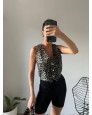 Denim Leopar Yelek Denim Leopar Yelek