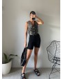 Denim Leopar Yelek Denim Leopar Yelek