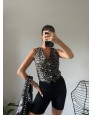 Denim Leopar Yelek Denim Leopar Yelek