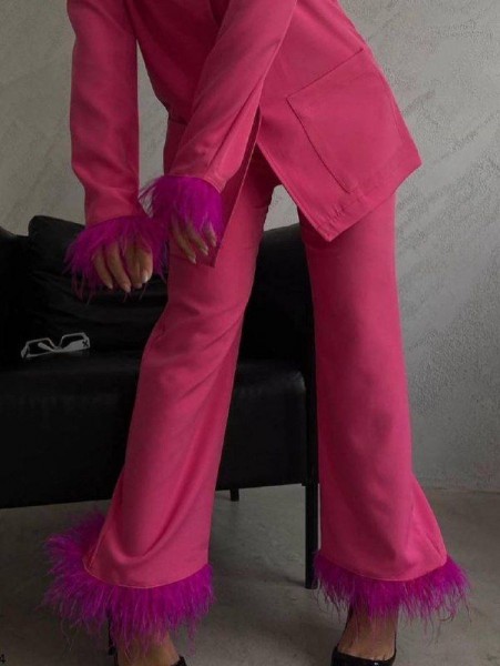 Pembe Tassel Püsküllü Takım