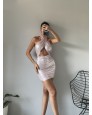 Shine Parlak Boyundan Bağlamalı Mini Elbiseler