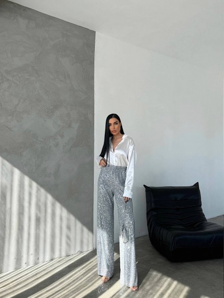 Payetli Beli Lastikli Pantolonlar Payetli Beli Lastikli Pantolonlar