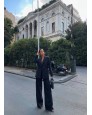 Swan Dekolte Blazer Ceket & Palazzo Pantolon Takım