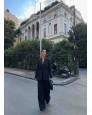 Swan Dekolte Blazer Ceket & Palazzo Pantolon Takım
