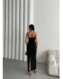 Strapless Tüylü Uzun Elbise Strapless Tüylü Uzun Elbise