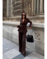 Clove Kemerli Ceket & Palazzo Takımlar