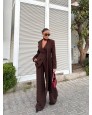 Prestige Şallı Blazer Ceket Palazzo Pantolon Takım Prestige Şallı Blazer Ceket Palazzo Pantolon Takım