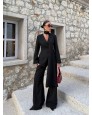 Prestige Şallı Blazer Ceket Palazzo Pantolon Takım Prestige Şallı Blazer Ceket Palazzo Pantolon Takım