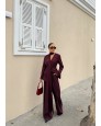 Prestige Şallı Blazer Ceket Palazzo Pantolon Takım Prestige Şallı Blazer Ceket Palazzo Pantolon Takım