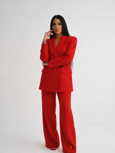 Icon Palazzo Pantolon Blazer Ceket Takım Icon Palazzo Pantolon Blazer Ceket Takım